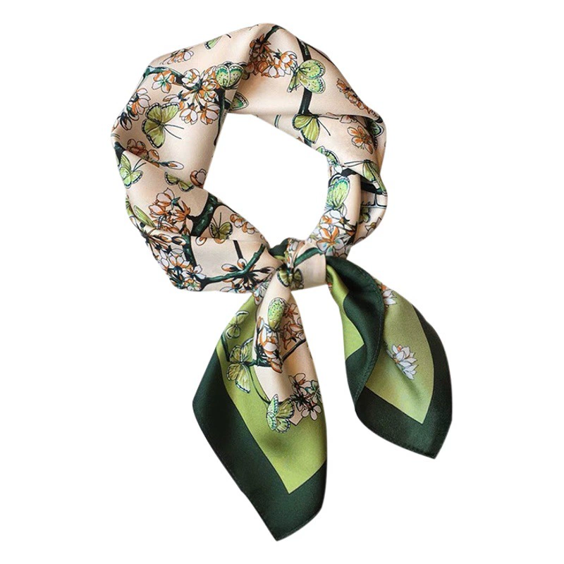 Маленький шелковый шарф Женский Универсальный Высококачественный декоративный квадратный шарф Профессиональный маленький шарф Шелковый новый ленточный галстук в Корейском стиле