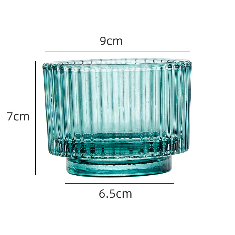 Mayorista taza de vela nórdica vacía taza de vidrio de color gradiente candelabro diy recipiente de incienso taza de incienso