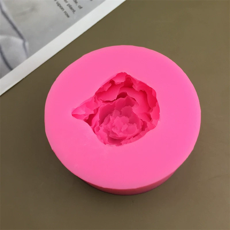  Силиконовая форма 3D жасминовый цветок, круглая силиконовая форма для мыла/свечи, пригодна для духовки 8,3×8×3,8 см