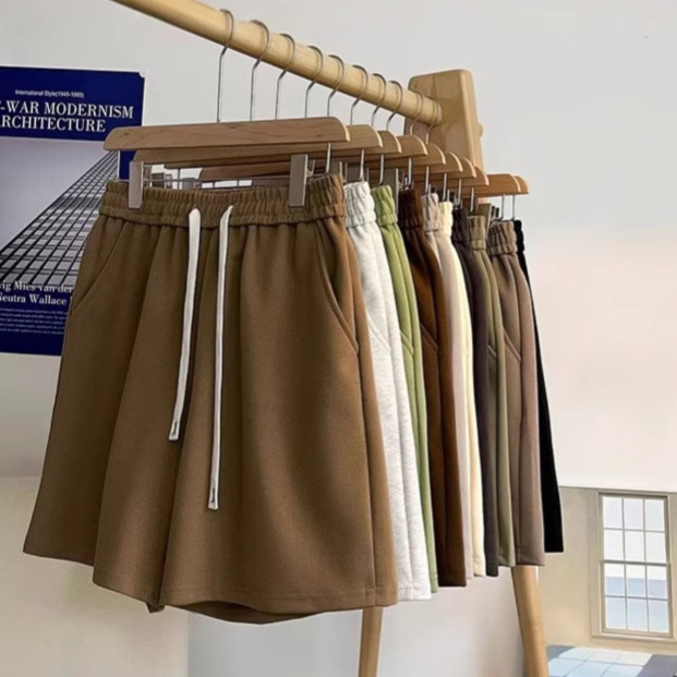 American Solid Color Shorts Men's Summer 2025 New High Street Retro Trendy Brand Five-point Basketball Sports Casual Pants