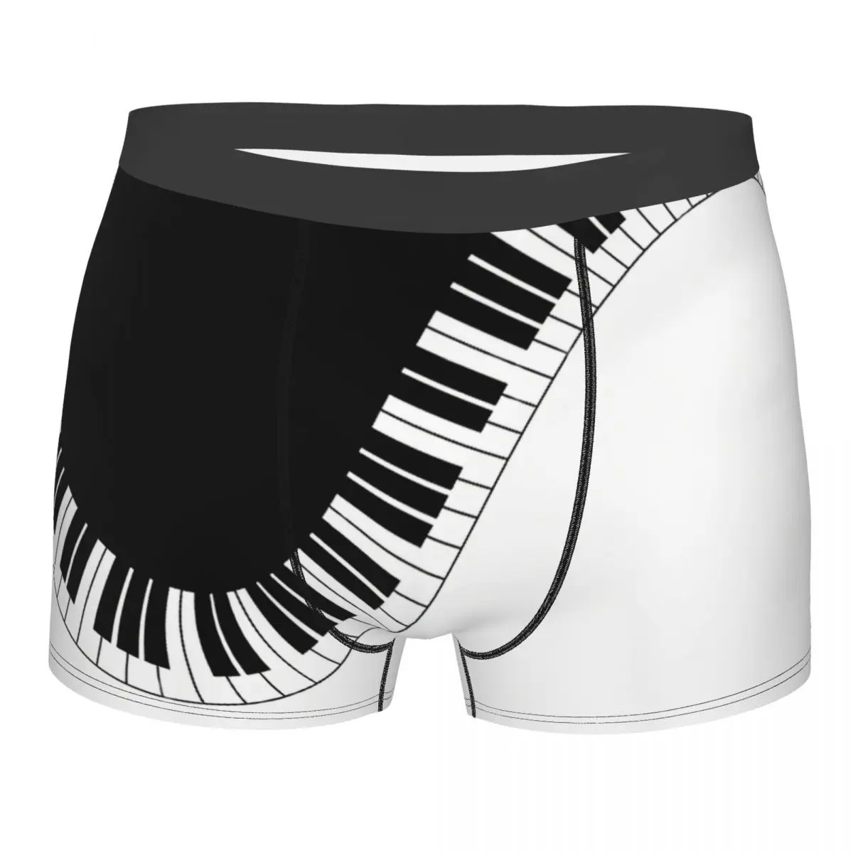 Teclas de piano transfronterizas impresas 3D pantalones cortos de casa para hombres estampados calzoncillos bóxer transpirables casuales para hombres MP01