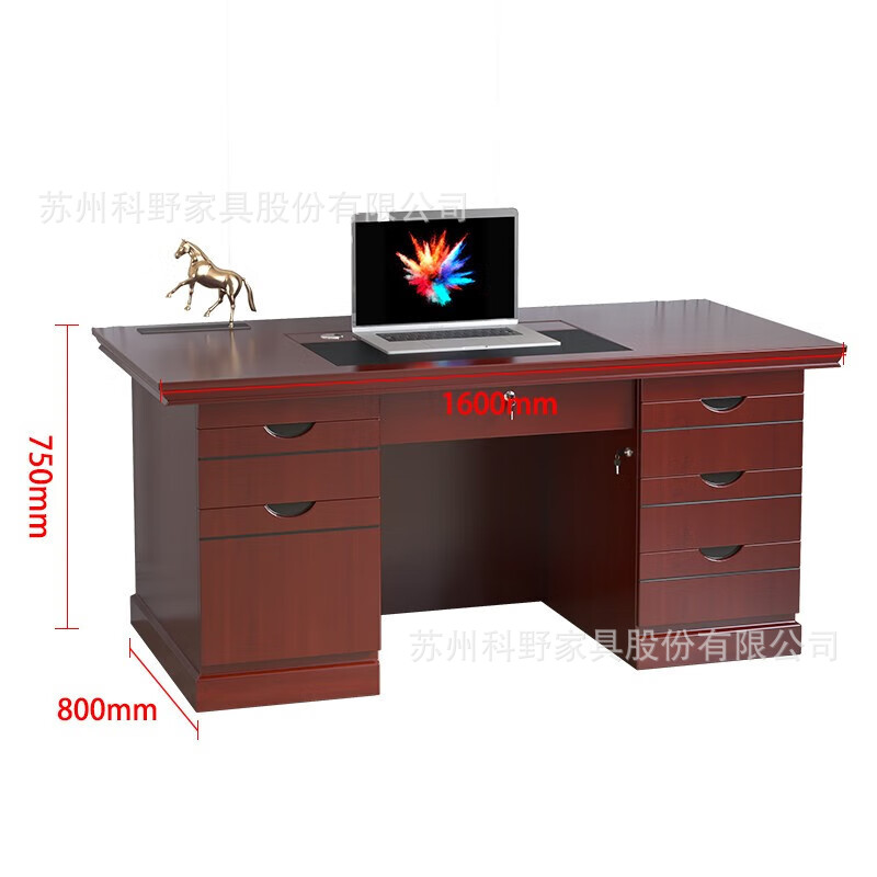 Mesa de oficina pintada y silla nueva combinación de personal chino de una sola persona mesa de computadora doméstica de madera maciza mesa de gerente