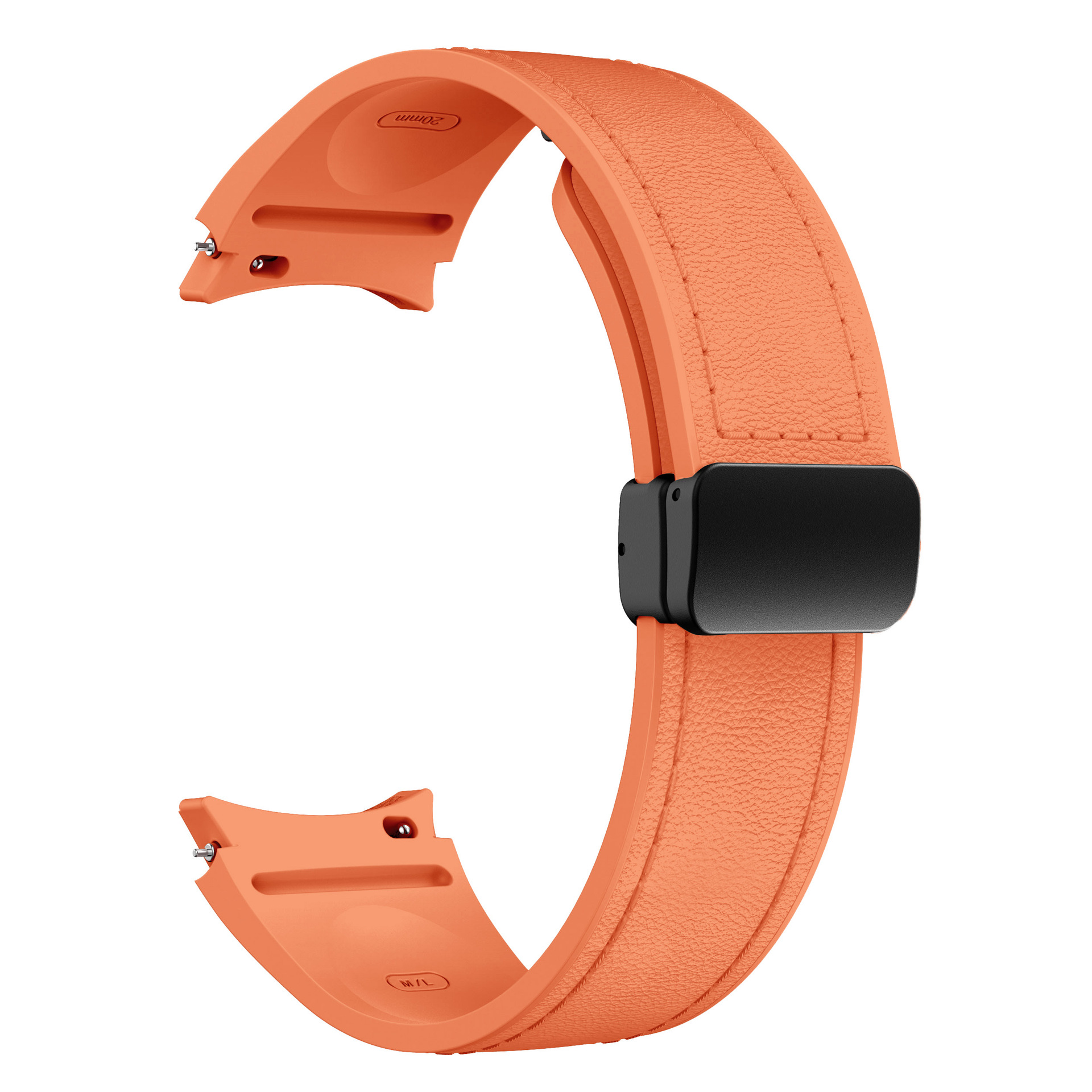 Aplicable a Samsung Galaxy Watch watch6/5/4 cuero de silicona hebilla magnética 20mm Correa inteligente