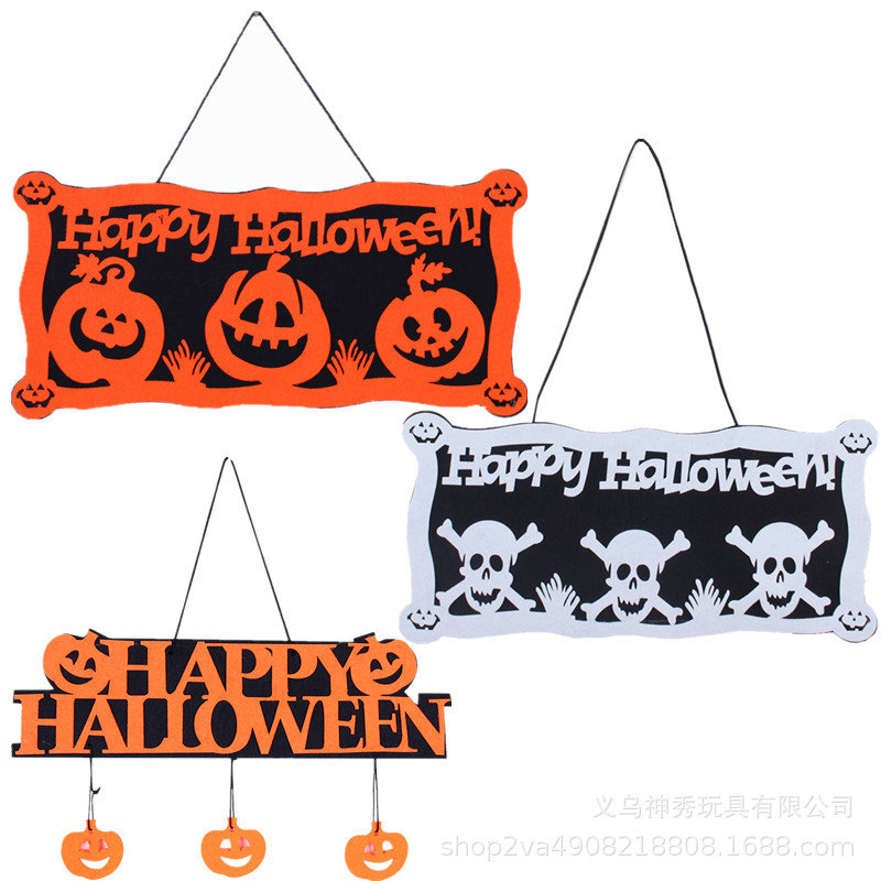 Transfronterizo nuevo Halloween decoración calabaza sombrero puerta mágica colgar escena del festival de fantasmas colgante colgante artículos