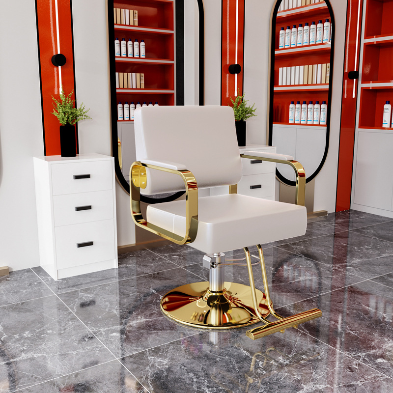 Silla de peluquería silla de belleza silla de elevación de red roja silla de corte de pelo de acero inoxidable silla de corte de pelo