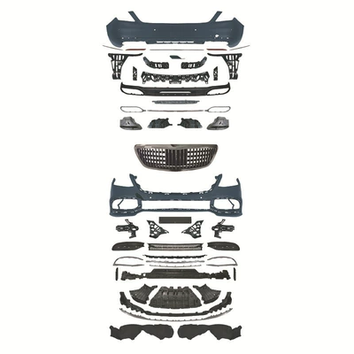 07-14 Mercedes-Benz S-Class W222 14-17 model old-to-new modified car front and rear bumper, headlights, body kit 2025 (Big Surrounded) - w222-14-17-modified-to-maybach