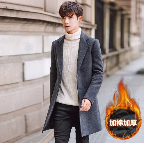 Down jacket, woolen coat, warm trench coat, Korean style