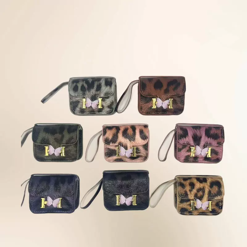 可爱迷你康康包挂件豹纹小包耳机包时尚女包高质感迷你包口红收纳