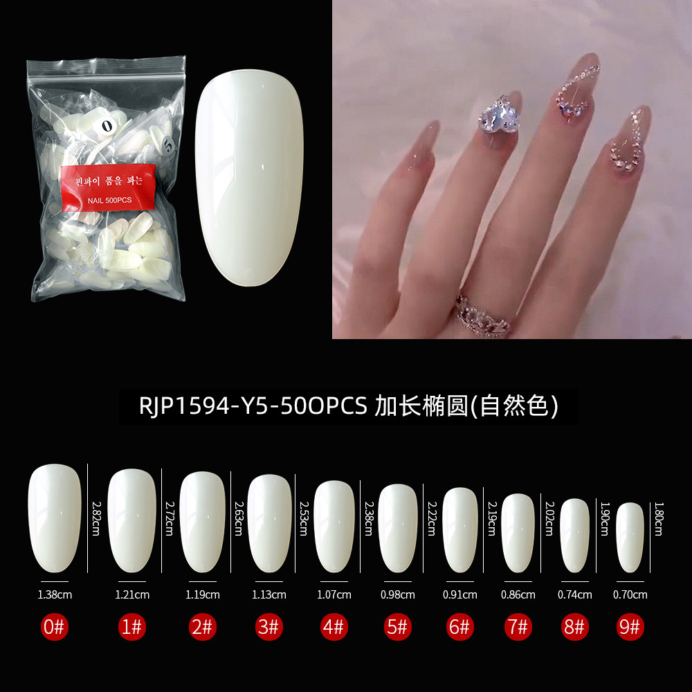 500 piezas de puntas de uñas blancas en una bolsa, varios estilos de uñas suaves sin pliegues, puntas de uñas transparentes, puntas de uñas especiales para uñas postizas. image 23