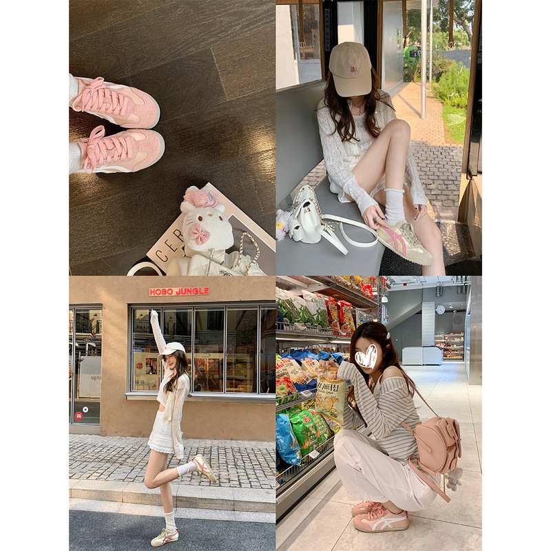 スーンンと同じスタイルの4.5cmソフトフラット〜インナー高さシルクカラーブロックヒールフォレストガンプシューズカジュアルシューズ女性の道徳訓練|undefined