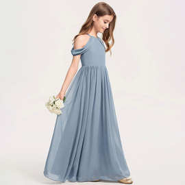 新女童礼服雪纺钢琴演出服管弦乐团演奏大小提琴比赛长裙公主风