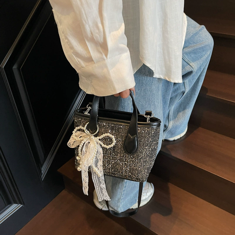 Summer denim small bag, fashionable handheld shoulder bag, city style