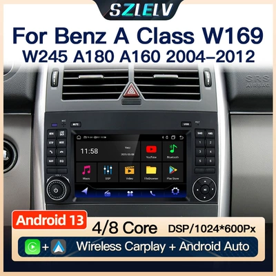 Suitable for Mercedes-Benz A-Class W169 W245 A160 B200 Car Central Control Large Screen Navigation Reversing Image Radio Receiver