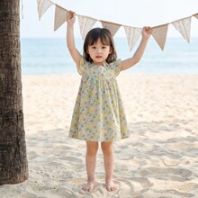 女童夏季连衣裙2026新款中小童儿童碎花裙无袖可爱宝宝织里童装潮