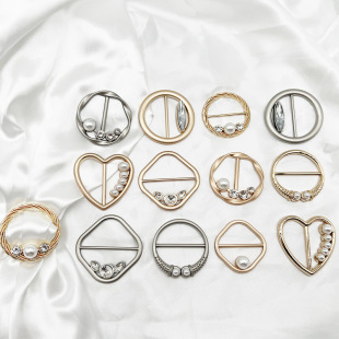 High Quality Korean Style Multi-function Buckle Belt Buckle Clothes Buckle Buckle Pearl Rhinestone Decoration Accessories Clothes Corner Knot Buckle