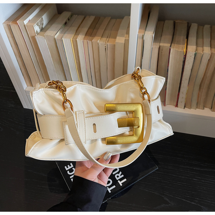 Bolso de tendencia transfronteriza de comercio exterior para mujeres 2026 nuevo bolso de textura de pulpa, bolso de lujo ligero, bolso de hombro dulce de una sola mujer