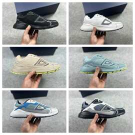 外贸CD新款百搭时尚休闲男女潮流透气运动鞋老爹字母B30增高鞋子