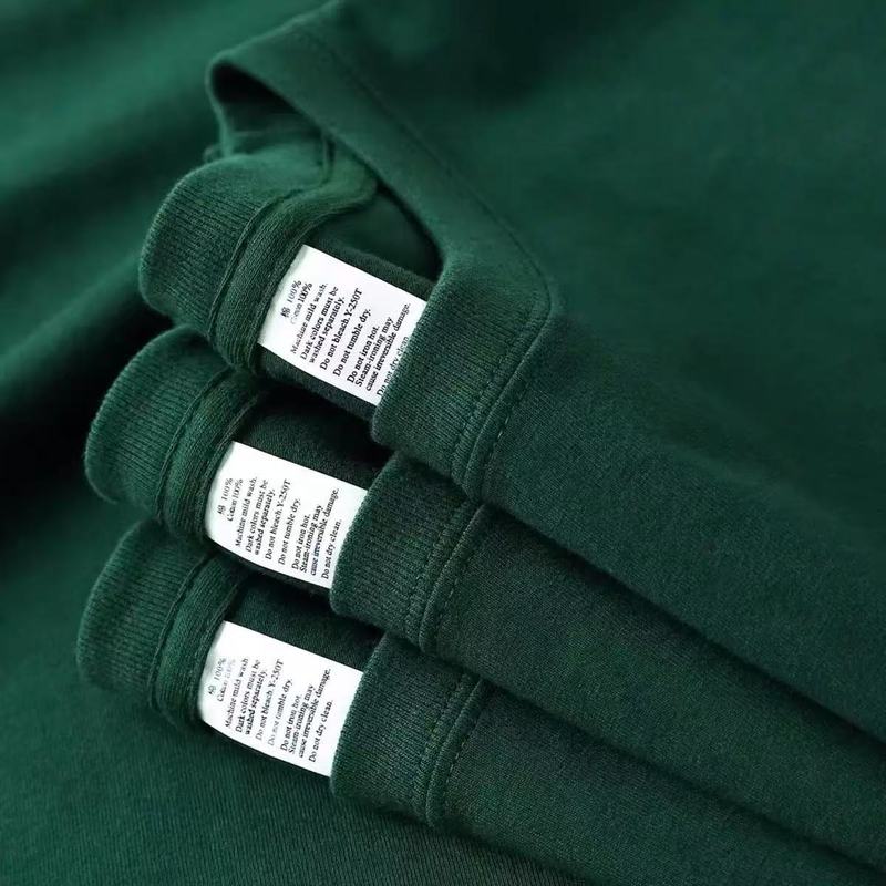 2025 ヘビーウェイト 100% 新疆綿半袖 Tシャツ男性と女性のための夏ルーズで多用途な半袖 Tシャツ大きいサイズ Tシャツ|undefined