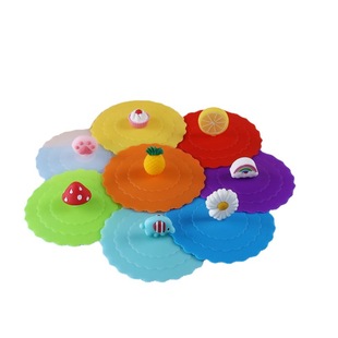 Wave Cover Silicone Cover Cartoon Cute Universal Dustproof Detachable Doll Silicone Cup Cover for Primary School Students