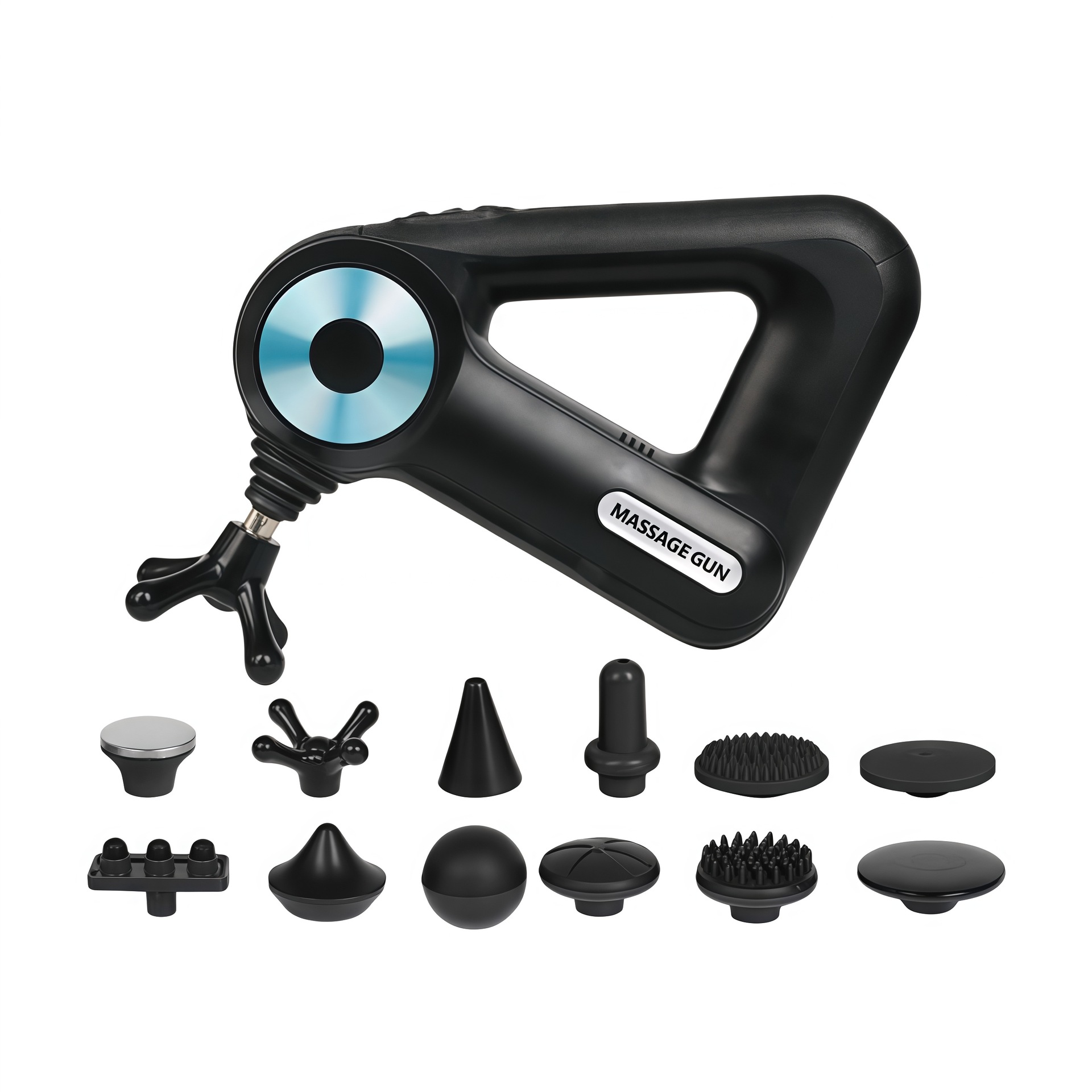 Triangular Fascia Gun Rechargeable Long Life Low Noise Massage Gun Electric Muscle Relaxation Fitness Equipment Portable Massager