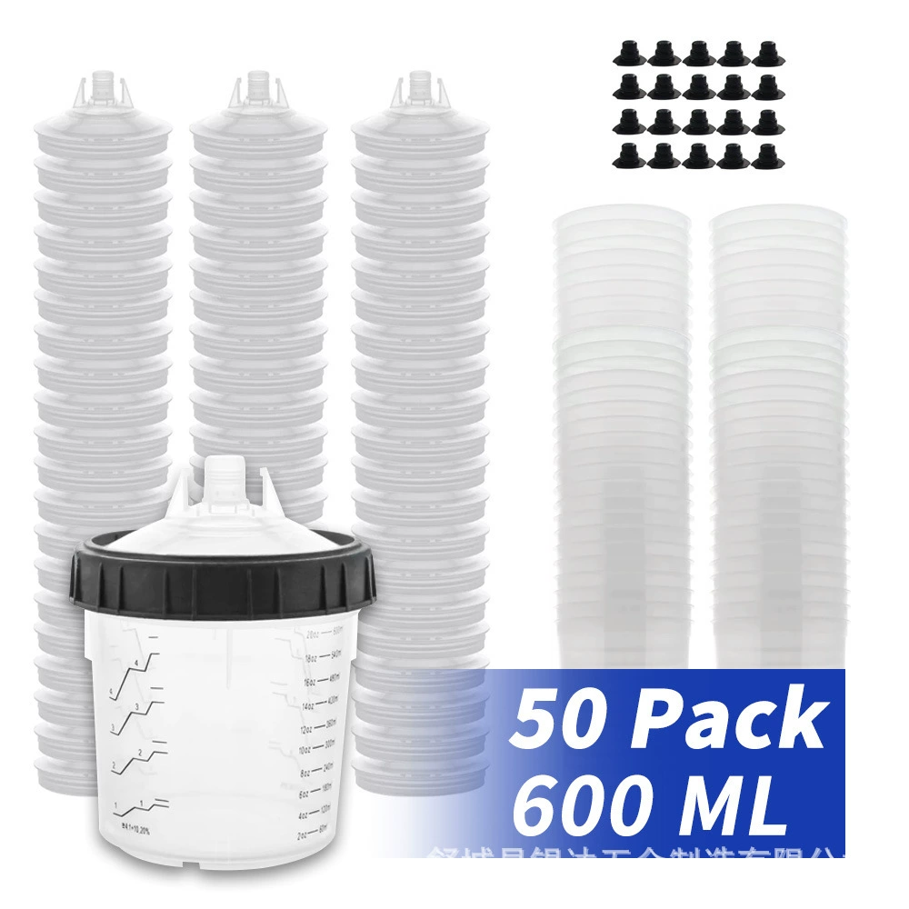 Автомобильная краска распылитель одноразовая покраски стакан с шкалой 600 мл одноразовый пластик на горшке производитель