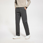 秋冬加绒休闲裤男纯色裤子宽松直筒轻商务通勤长裤保暖舒适冬男裤