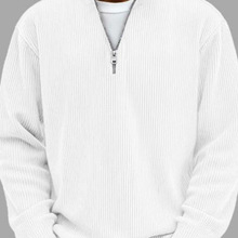 2025亚马逊秋季新款男装休闲上衣立领拉链灯芯绒长袖男士polo衬衫