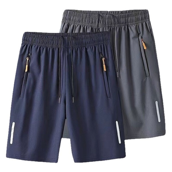 Summer thin silk men's quick dry sports shorts