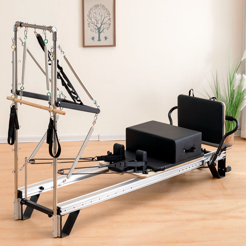 Fabricante pilates aleación de aluminio núcleo cama dos en la mitad elevada órbita completa sala de yoga gimnasio equipo comercial