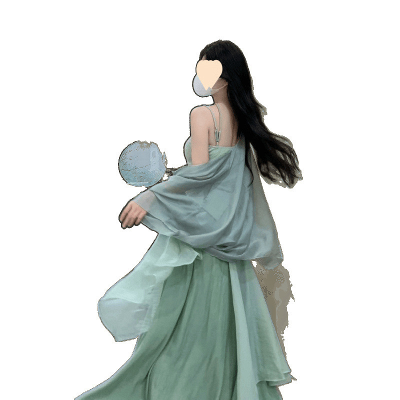 禅意风套装女2025夏季新款新中式晒开衫+吊带背心+半身裙三件套|undefined