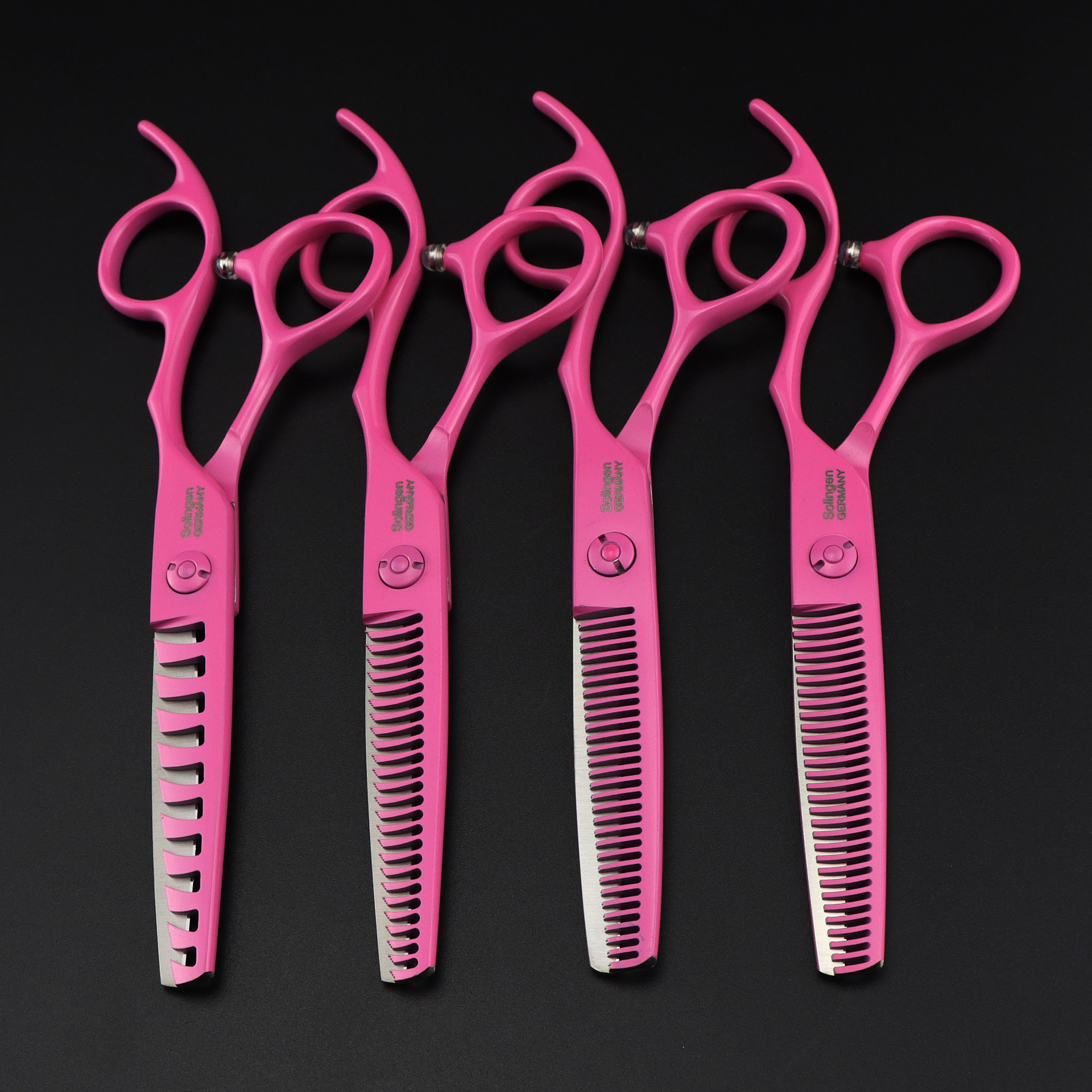 6.0寸粉色 华尔 个性 美发剪刀 理发剪 平剪 牙剪打薄剪05-7