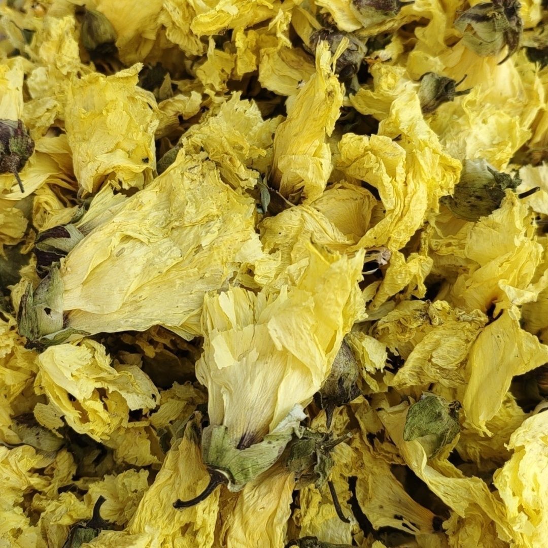 Abelmoschus Flower Huang Shu Kui Hua Dried Herbal Tea 500g Sulfur-Free Dried Blooms for Daily Infusion in use