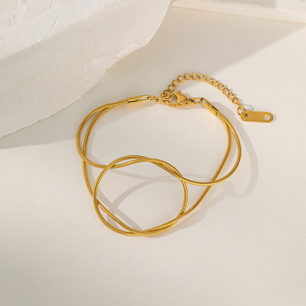 PVD Coated Gold Plating Process Hip-Hop Retro Heart Shape Flower Bow Knot Titanium Steel Bracelets In Bulk