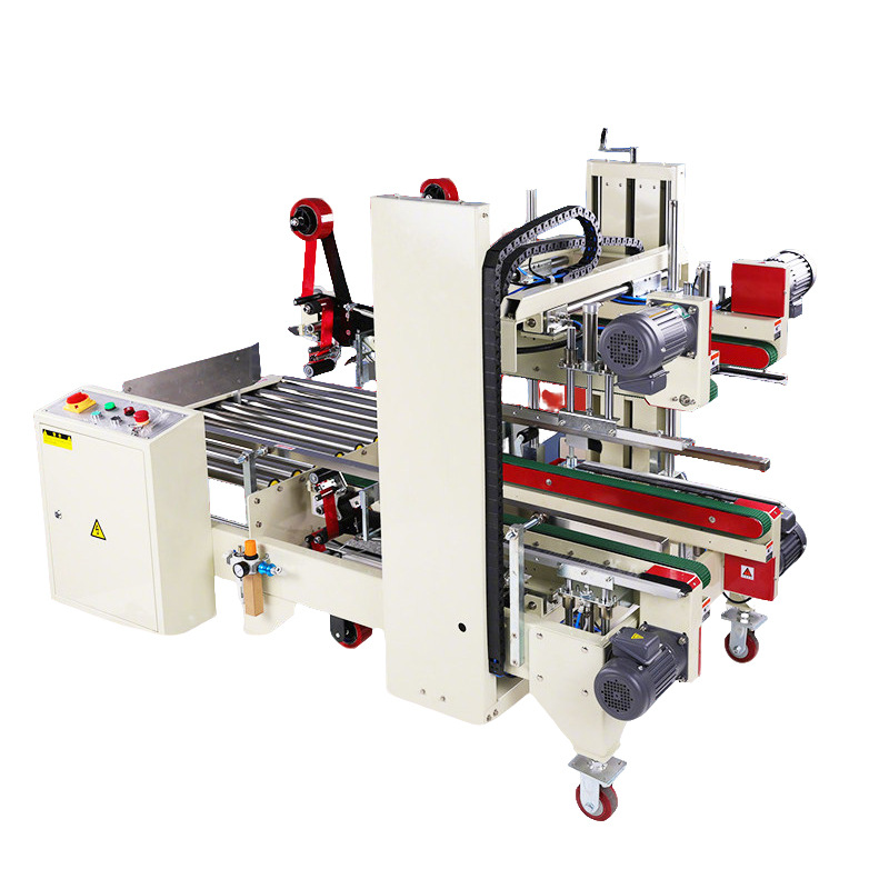 Vipay automático de cuatro esquinas cruz en forma de I máquina de sellado de cubierta plegable lateral de comercio electrónico expreso adherido a una sola cinta adhesiva envasado image 5