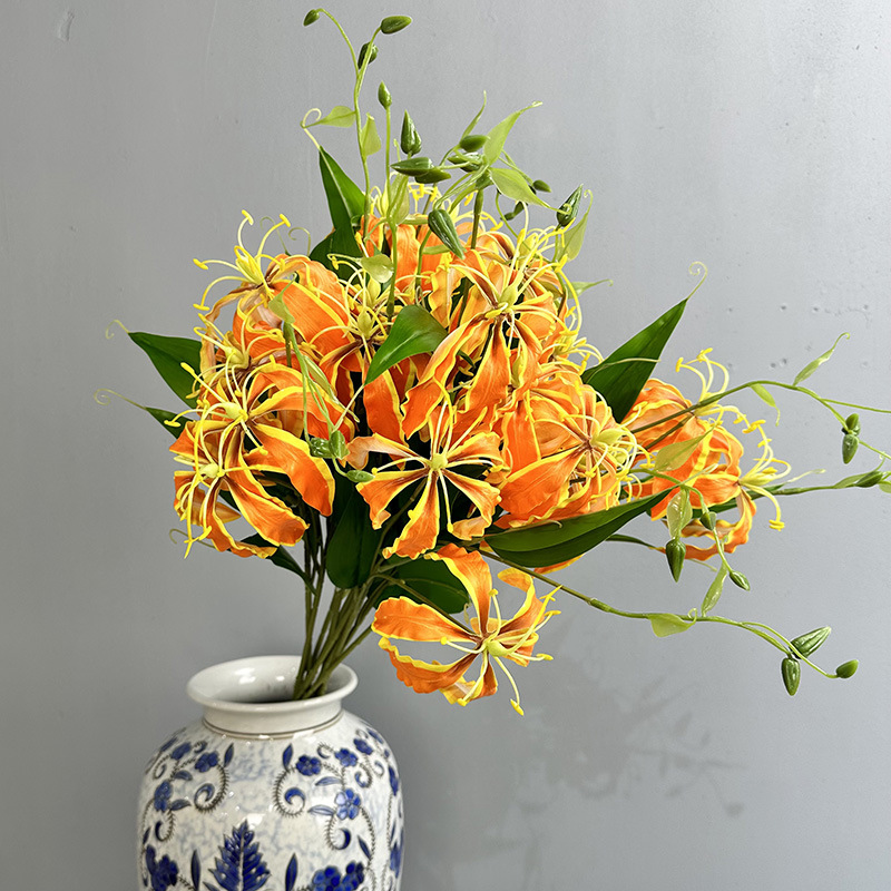 Artificial Flame Lily Nordic Style Home Decor For Wedding Flower_voghion.com