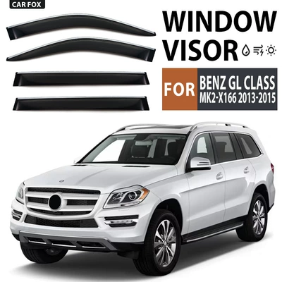Rain shield – Mercedes-Benz GL-Class rain shield - standard-packaging-without-logo-mercedes-benz-gl-class-mk2-x166-2013-2015-acrylic-glass-with-bright-trim-rain-guards