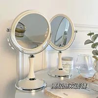 Double-sided retro table round big dressing table, mirror for bedroom, internet celebrity