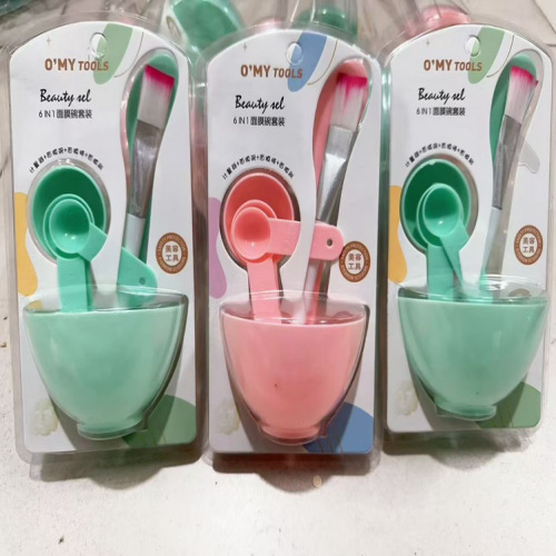 38 máscara facial tazón barra de máscara medidor de tres piezas DIY herramientas de máscara facial de maquillaje de belleza