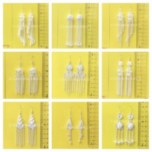 厂家直批民族风苗族镀银饰品 云贵川景区旅拍银首饰 长款流苏镂空