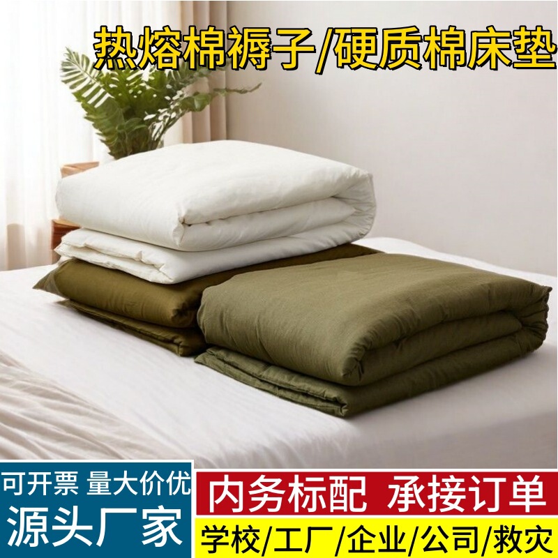 ユニット用白い敷物01軍緑色マットレス綿敷物ユニット標準防湿綿敷物寮用シングル敷物消防隊用青色マットレス|undefined