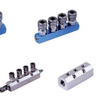 利达专业生产多管路快速接头 快接气排直气路气体分配器通孔铝条