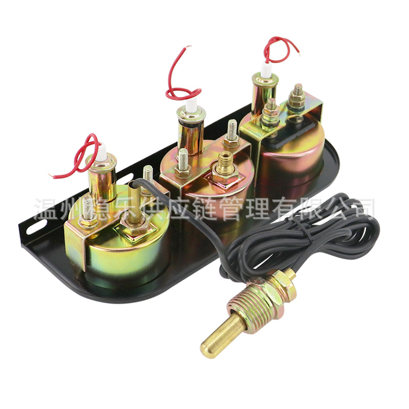 Triple Gauge 52mm Combination Three-In-One Current Oil Pressure Water Temperature Gauge Universal Combination Gauge Car Modification Instrument