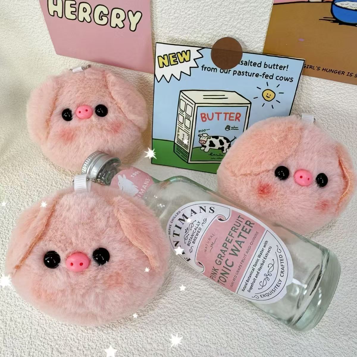 Pequeño libro rojo explosión chirrirá cerdo cerdo lindos bolsas de cerdo de peluche colgando muñecas colgantes pequeños