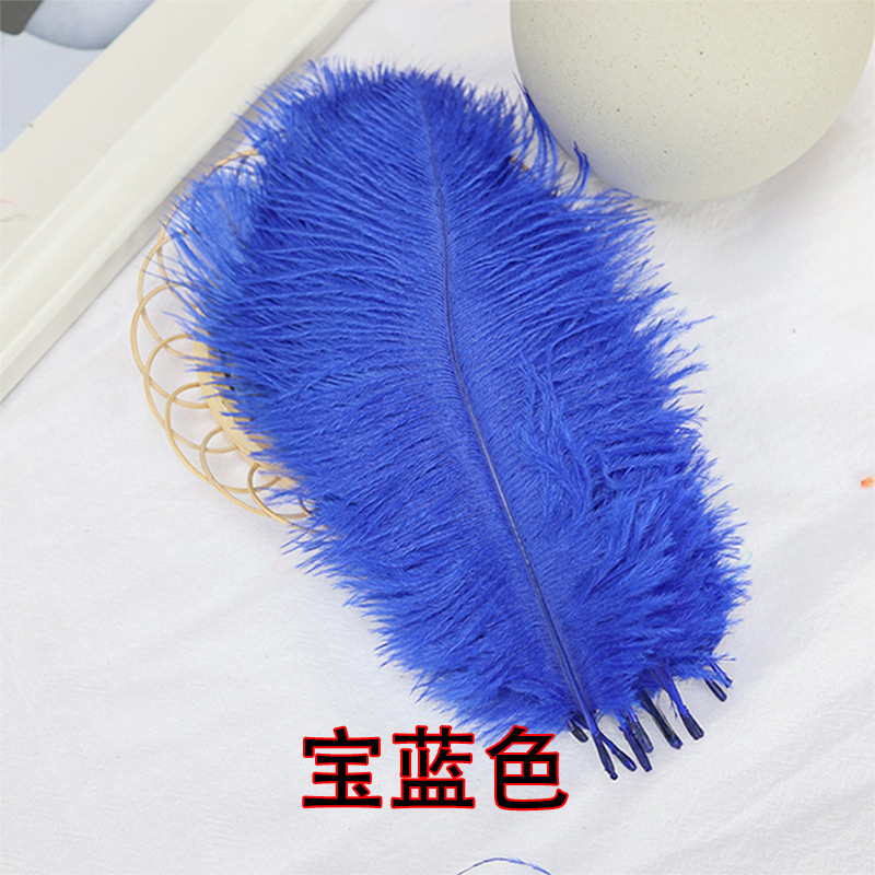 15 - 75cm al por mayor plumas de avestruz azul precioso boda de avestruz decoración de cabello guía de la mesa adornos de flores accesorios de fiesta