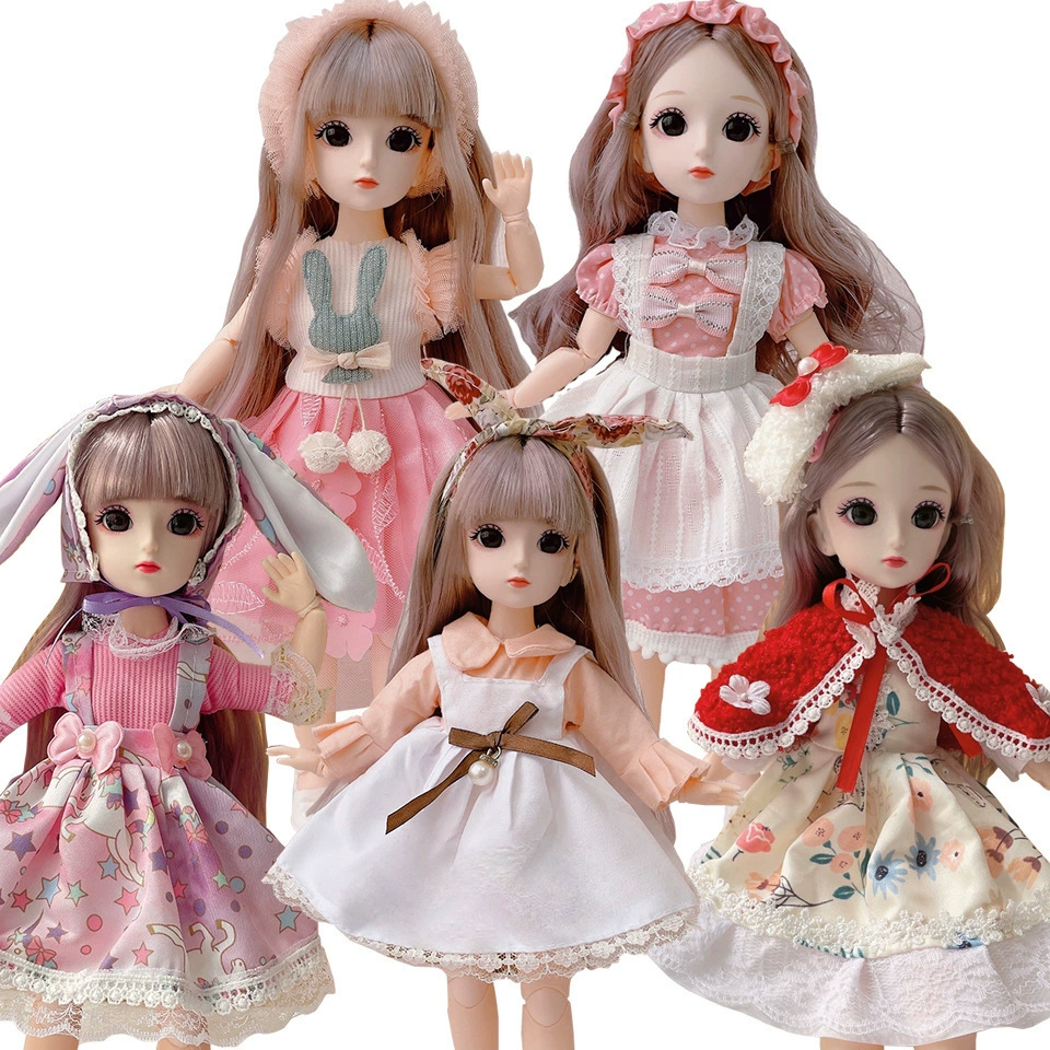 Новая 12-дюймовая 23-дюймовая подвижная кукла Джиллс BJD 30 см 1/6 с макияжем и платьем