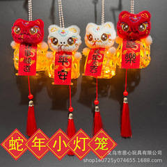2025新型蛇年新年正月旧正月提灯花灯diy材料包児童手提げ発光小提灯