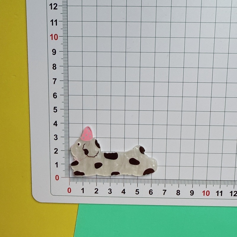 漫画の長い子犬と猫のアクリルアクセサリー弓ナイフとフォーク DIY 帽子手作り携帯電話ケースパッチ靴|undefined