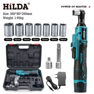 Hilda Lithium Battery Ratchet Wrench High Torque Plastic Box Set Cross-Border Customized Home Renovation Lightweight and Convenient Tool