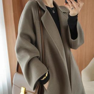 Double-sided Wool Woolen Coat High-end Long Knee-length 2023 Autumn and Winter New Loose Large Size Coat