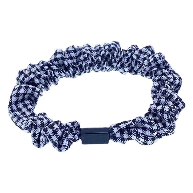 Fábrica directa arruga blanco y negro gran intestino pelo banda cuerda goma banda física tienda dos yuanes tienda accesorios para el cabello accesorios cabeza accesorios al por mayor